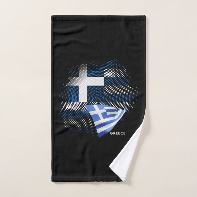 Conjunto De Toalhas bandeira da Grécia (Toalha de mão)
