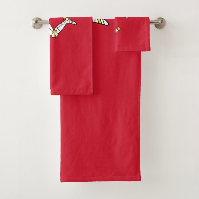 Conjunto De Toalhas Bandeira da Ilha de Man (Insitu)