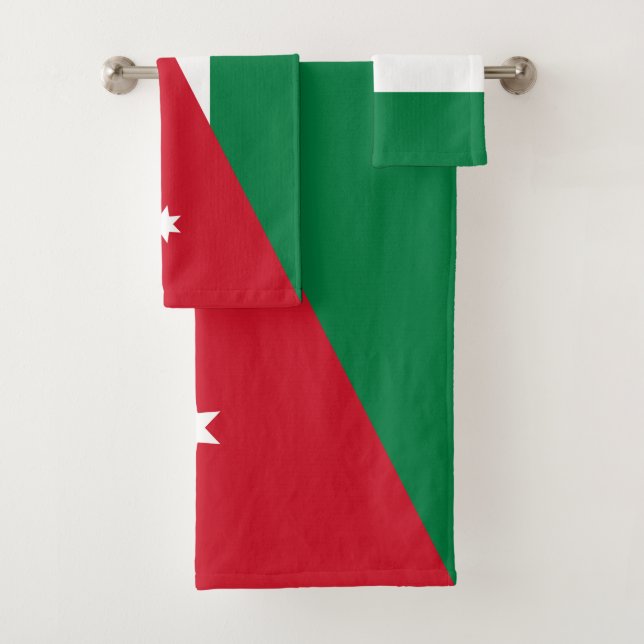 Conjunto De Toalhas Bandeira da Jordânia (Insitu)