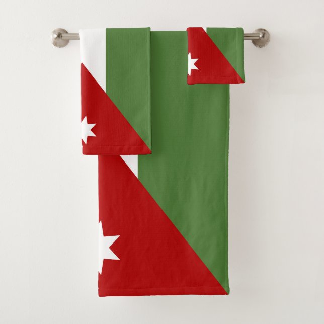 Conjunto De Toalhas Bandeira da Jordânia (Insitu)