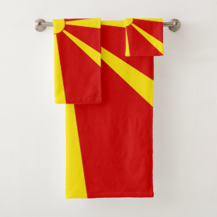 Conjunto De Toalhas Bandeira da Macedônia do Norte