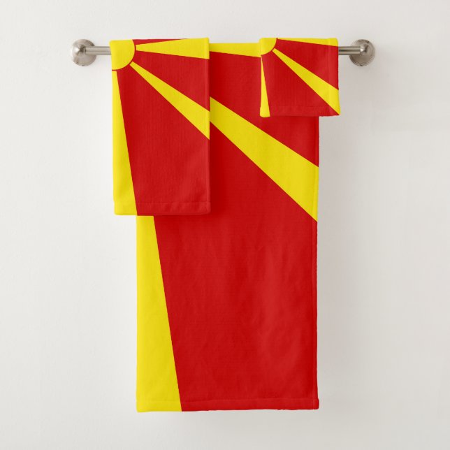 Conjunto De Toalhas Bandeira da Macedônia do Norte (Insitu)