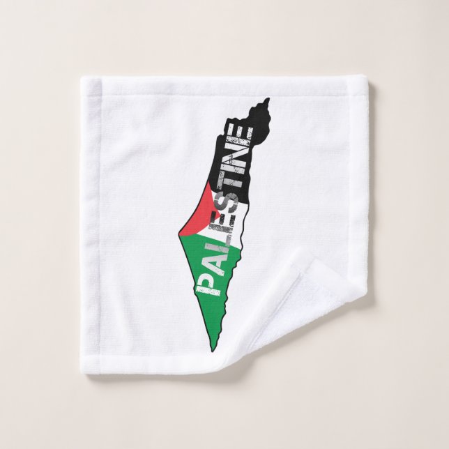 Conjunto De Toalhas Bandeira da Palestina Livre no Mapa Palestino (Pano de lavar)
