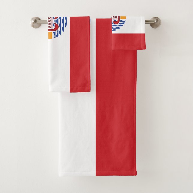 Conjunto De Toalhas Bandeira da Polinésia Francesa (Insitu)