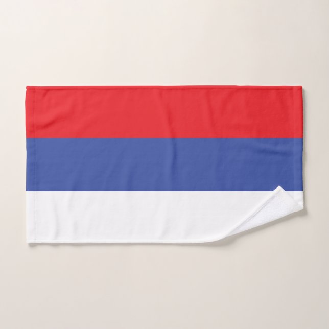 Conjunto De Toalhas Bandeira da República Sérvia (Toalha de mão)