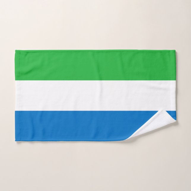 Conjunto De Toalhas Bandeira da Serra Leoa (Toalha de mão)