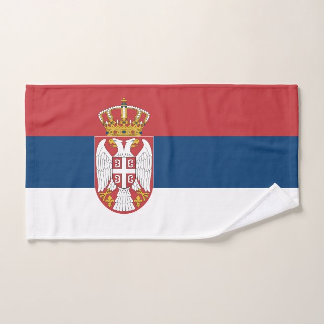 Conjunto De Toalhas Bandeira da Sérvia (Toalha de mão)