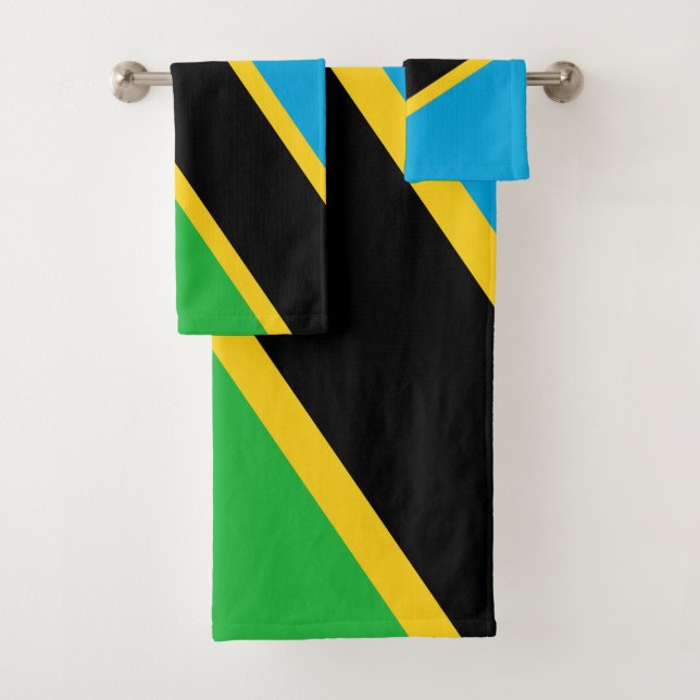 Conjunto De Toalhas Bandeira da Tanzânia (Insitu)