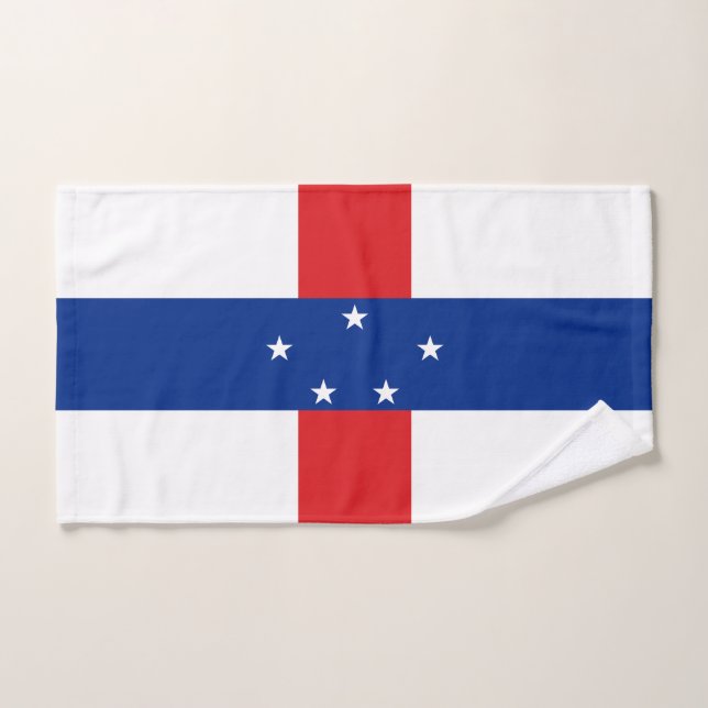 Conjunto De Toalhas Bandeira das Antilhas Holandesas (Toalha de mão)