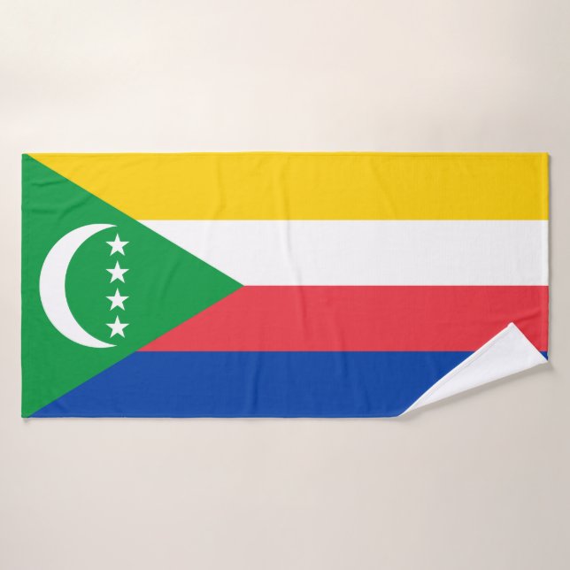 Conjunto De Toalhas Bandeira das Comores (Toalha de Banho)