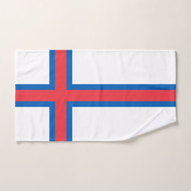 Conjunto De Toalhas Bandeira das Ilhas Faroé (Toalha de mão)