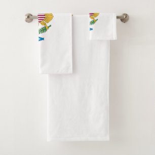 Conjunto De Toalhas bandeira das Ilhas Virgens dos EUA
