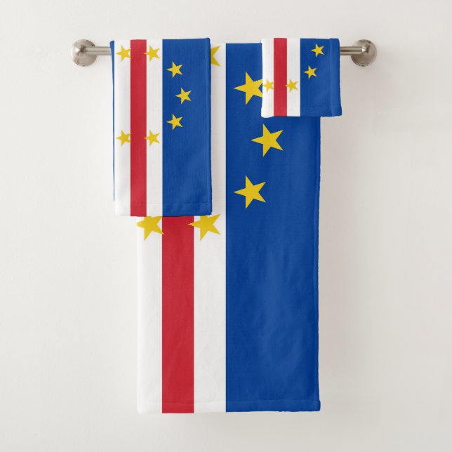 Conjunto De Toalhas Bandeira de Cabo Verde (Insitu)
