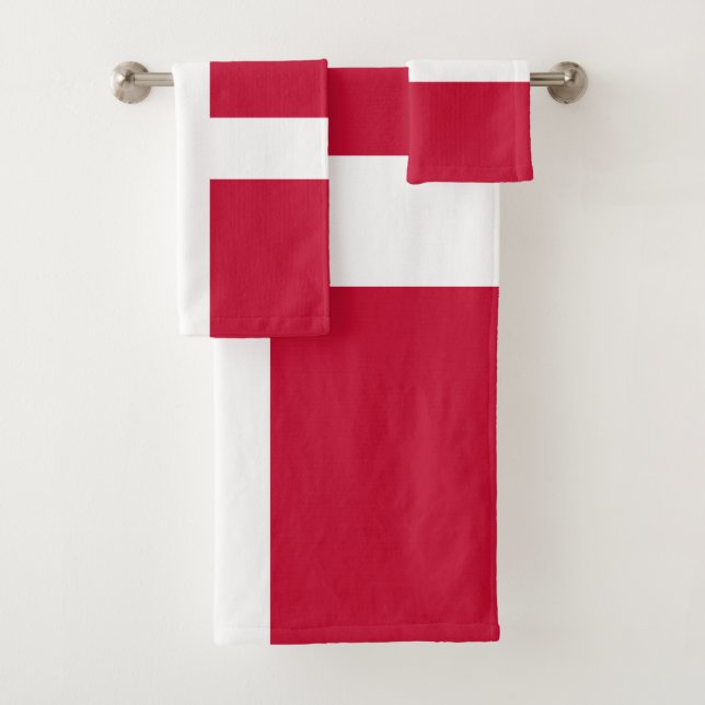 Conjunto De Toalhas Bandeira de Dinamarca (Insitu)