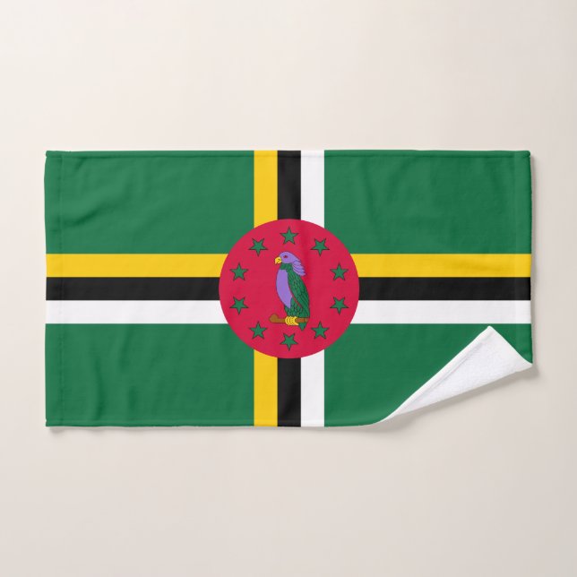 Conjunto De Toalhas Bandeira de Dominica (Toalha de mão)