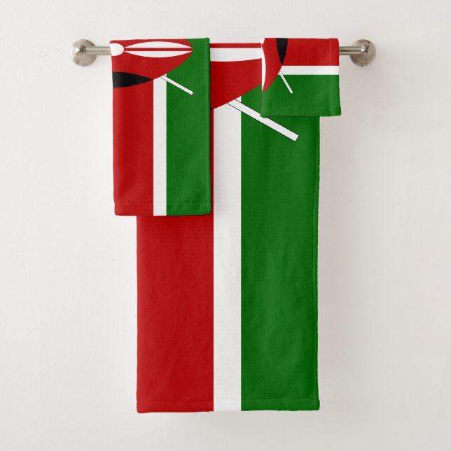 Conjunto De Toalhas Bandeira de Kenya (Insitu)