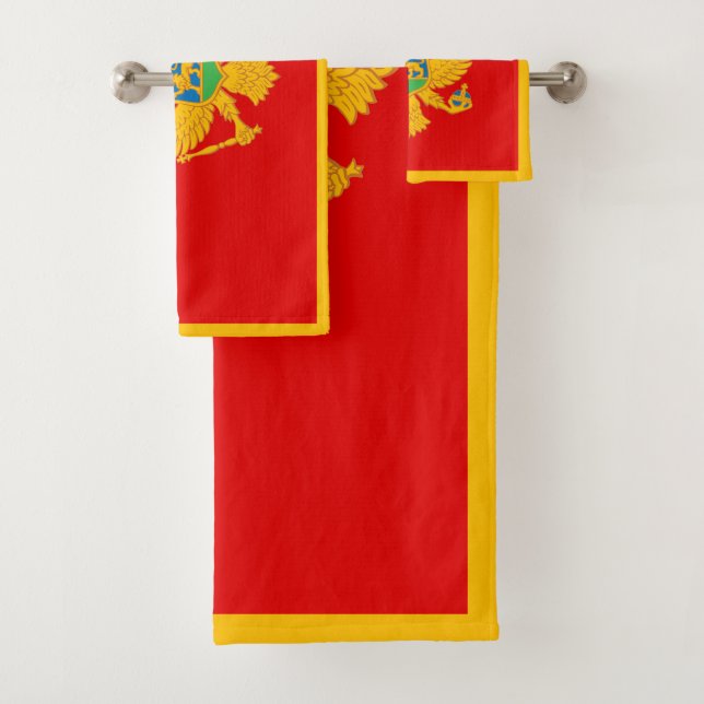 Conjunto De Toalhas Bandeira de Montenegro (Insitu)