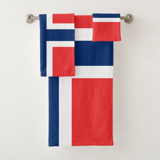 Conjunto De Toalhas Bandeira de Noruega (Insitu)