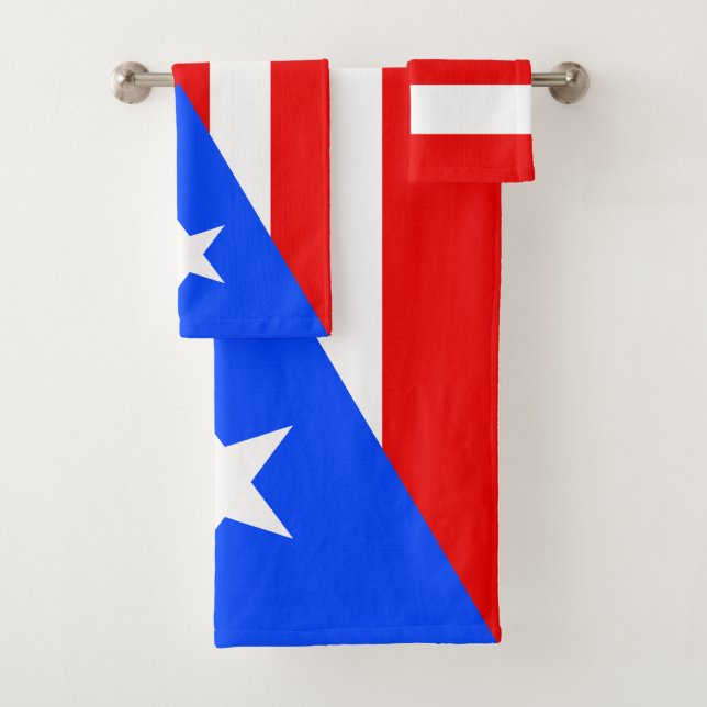 Conjunto De Toalhas Bandeira de Porto Rico (Insitu)