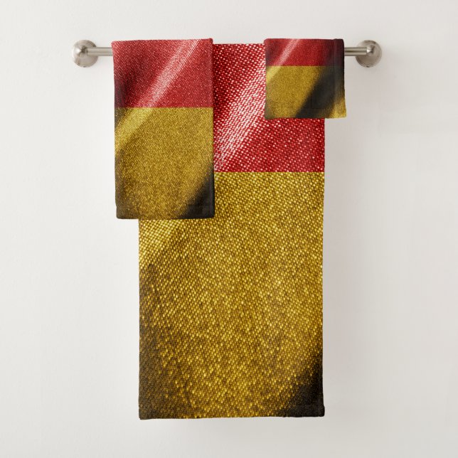 Conjunto De Toalhas bandeira de seda Alemanha (Insitu)