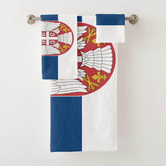 Conjunto De Toalhas Bandeira de Serbia (Insitu)