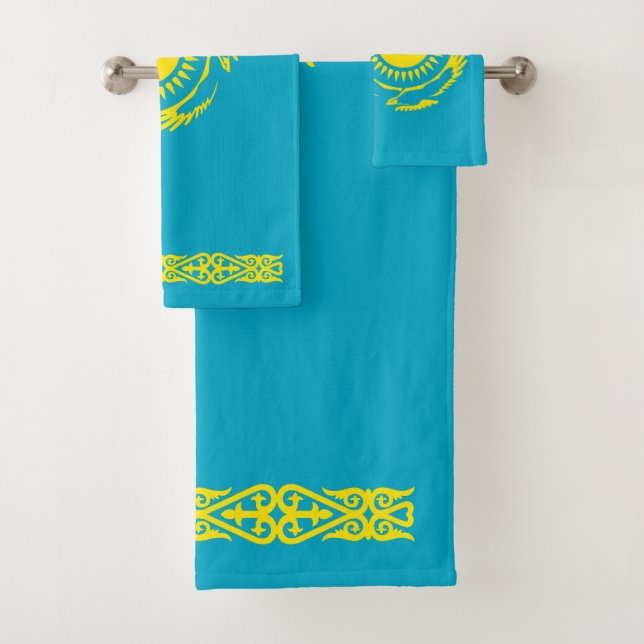 Conjunto De Toalhas Bandeira do Cazaquistão (Insitu)