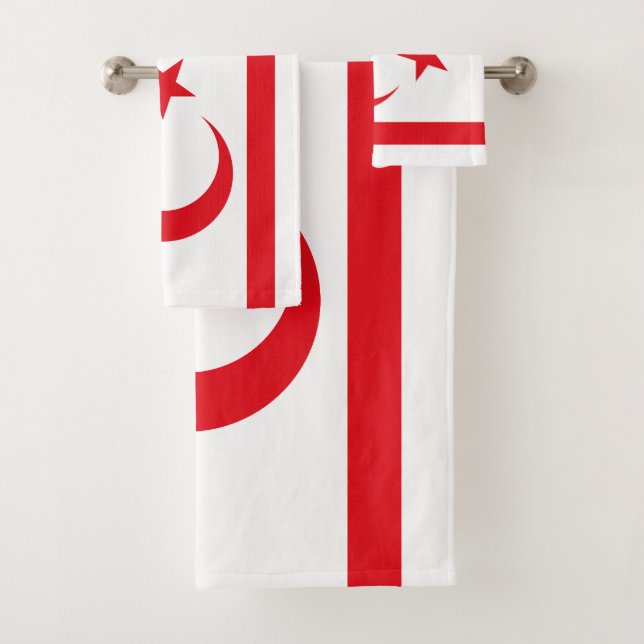Conjunto De Toalhas Bandeira do Chipre do Norte (Insitu)