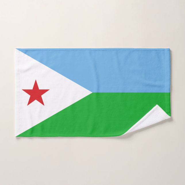 Conjunto De Toalhas Bandeira do Djibuti (Toalha de mão)