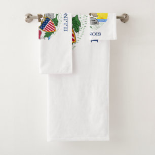 Conjunto De Toalhas Bandeira do Estado de Illinois