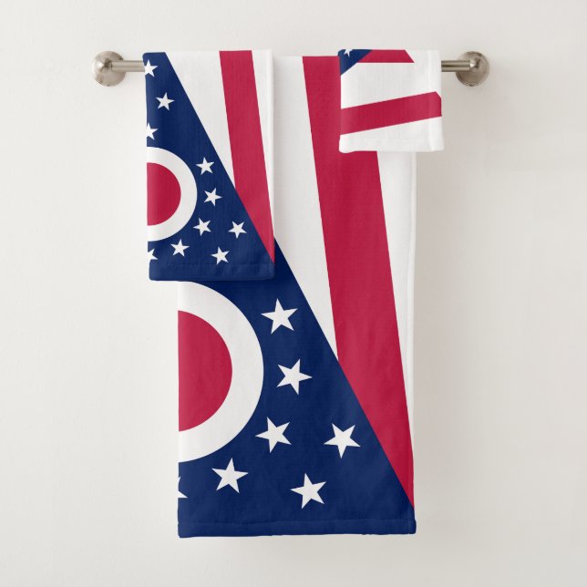 Conjunto De Toalhas Bandeira do Estado de Ohio (Insitu)