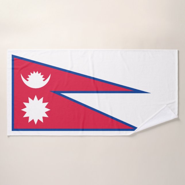 Conjunto De Toalhas Bandeira do Nepal (Toalha de Banho)