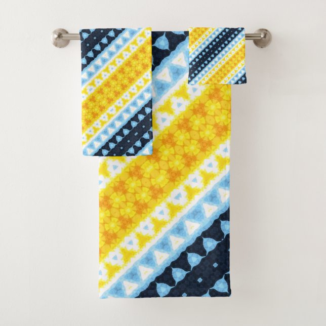 Conjunto De Toalhas Bandeira do Orgulho Boho Groovy Geométrico Abstrat (Insitu)