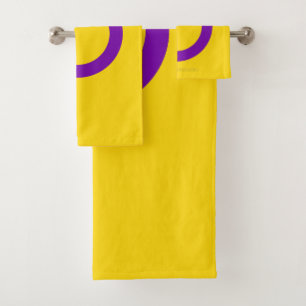 Conjunto De Toalhas Bandeira do orgulho intersexo SlipperyJoe's fundo
