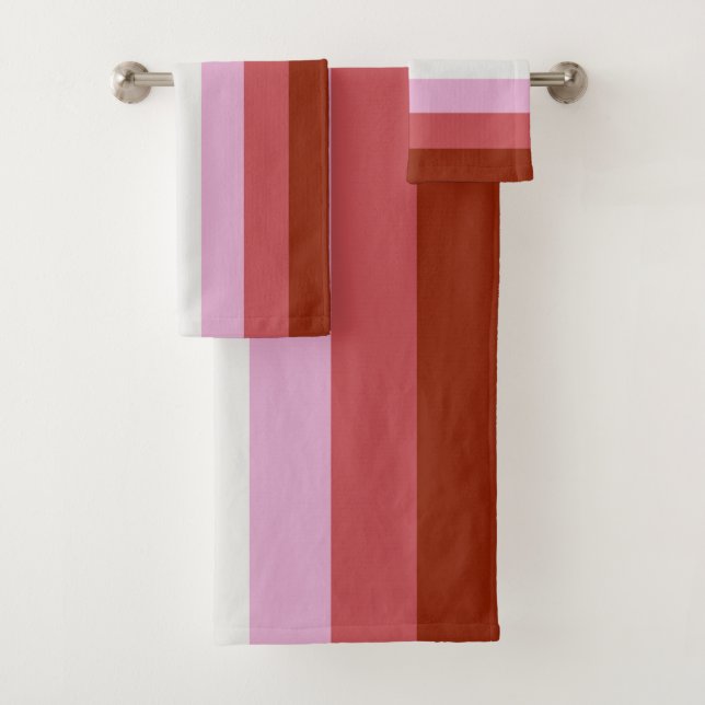 Conjunto De Toalhas Bandeira do Orgulho Lésbico (Origem) (Insitu)