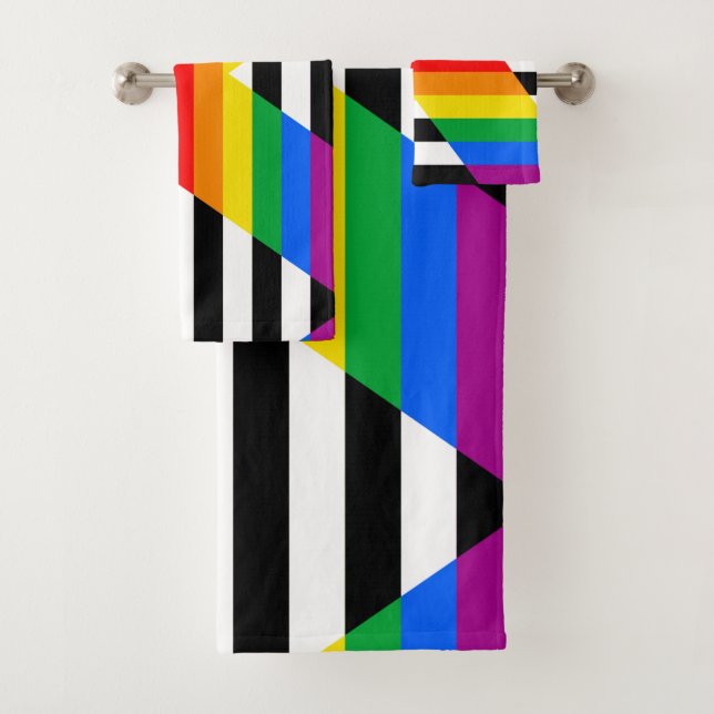 Conjunto De Toalhas Bandeira do Orgulho Progresso Aliado (Insitu)