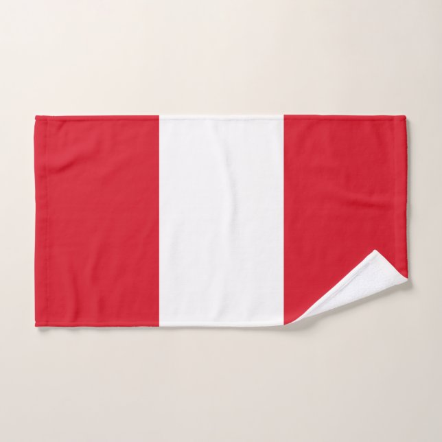 Conjunto De Toalhas Bandeira do Peru (Toalha de mão)