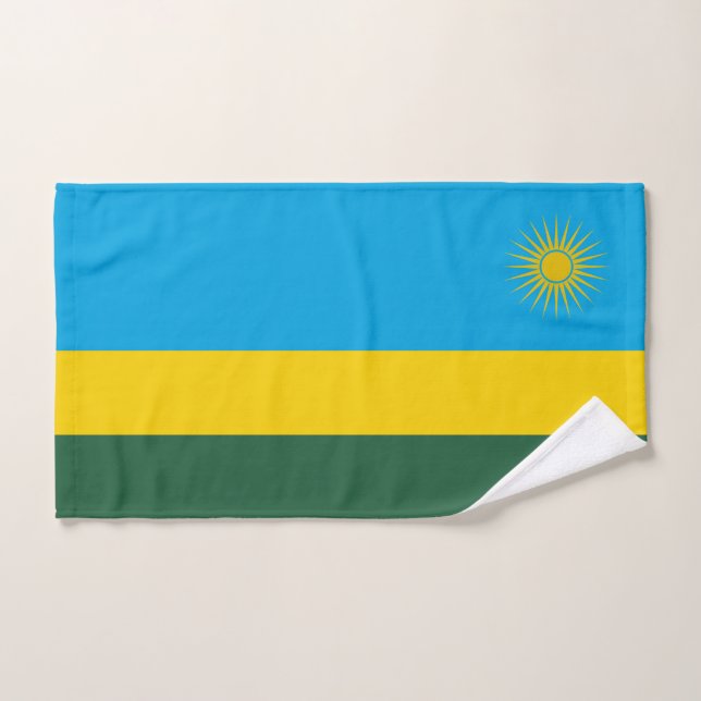 Conjunto De Toalhas Bandeira do Ruanda (Toalha de mão)