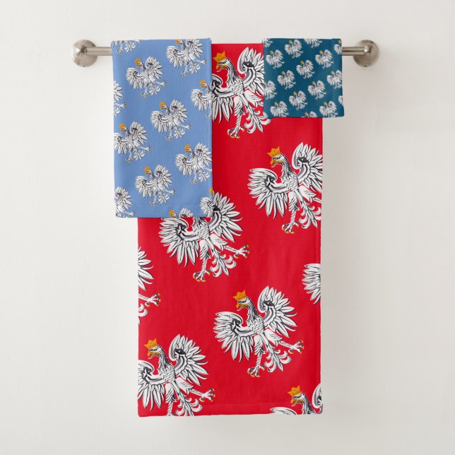 Conjunto De Toalhas Bandeira e águia poloneses, Polônia, viagem, féria (Insitu)