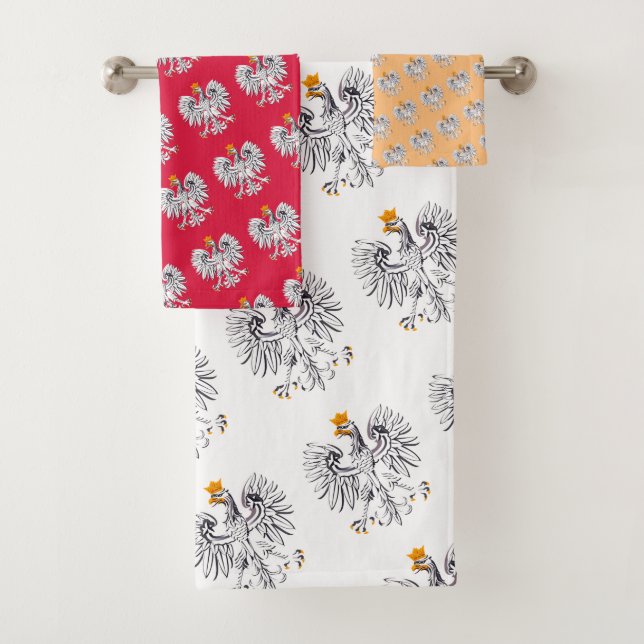 Conjunto De Toalhas Bandeira e águia poloneses, Polônia, viagem, féria (Insitu)