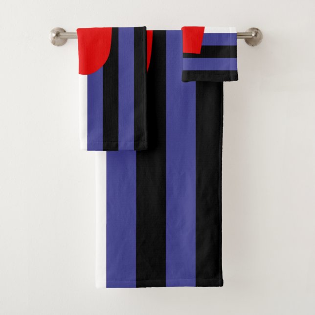 Conjunto De Toalhas Bandeira e Coração do Orgulho de Couro (Insitu)