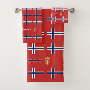 Conjunto De Toalhas Bandeira norueguesa