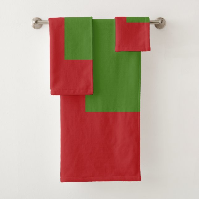 Conjunto De Toalhas bandeira Omã (Insitu)