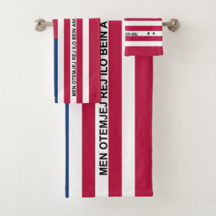 Conjunto De Toalhas Bandeira Patriótica do Atol Bikini