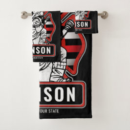 Conjunto De Toalhas Bandeira Patriótica do Bombeiro Personalizado