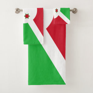 Conjunto De Toalhas Bandeira Patriótica do Burundi