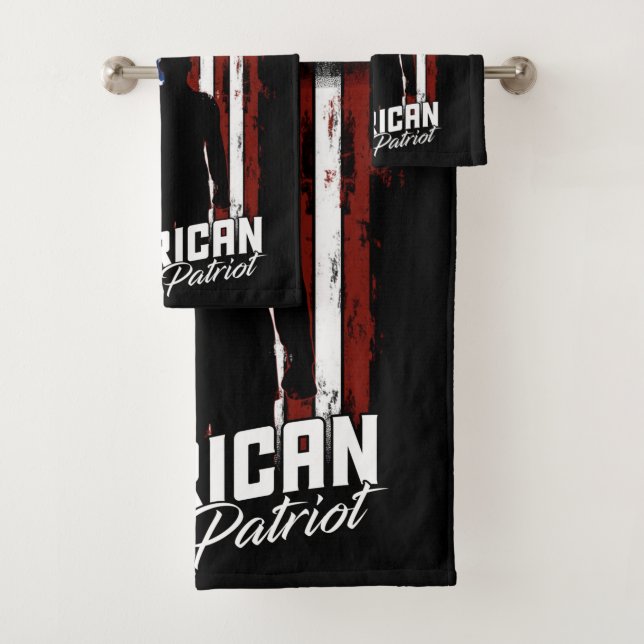 Conjunto De Toalhas Bandeira Personalizada do Patriot Soldier EUA (Insitu)