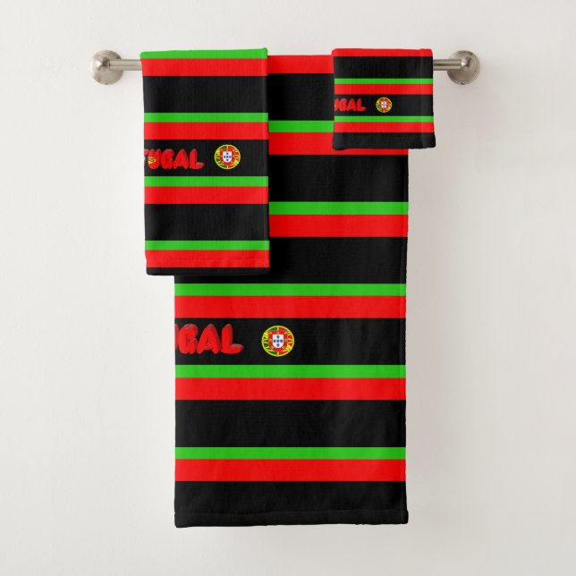 Conjunto De Toalhas Bandeira portuguesa (Insitu)