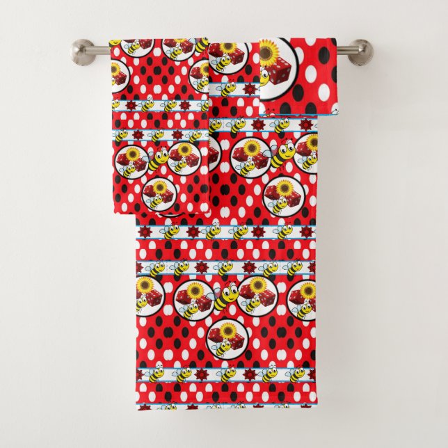 Conjunto De Toalhas Bandeja de Banheiro Define Bumblebee (Insitu)