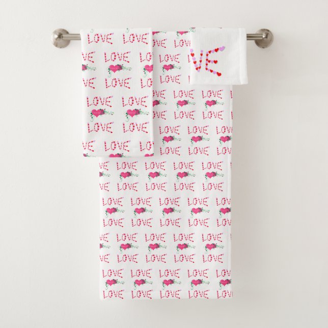 Conjunto De Toalhas Bandeja define Dia de os namorados amor (Insitu)