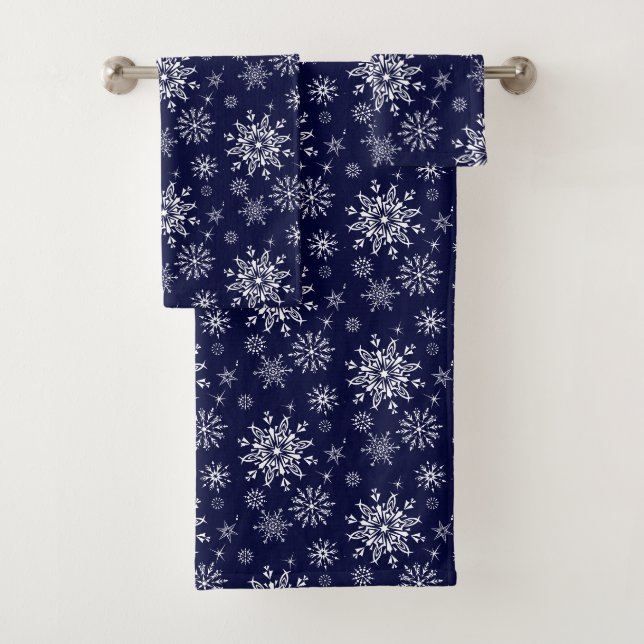 Conjunto De Toalhas Bandeja Flocos de Neve Feriados (Insitu)